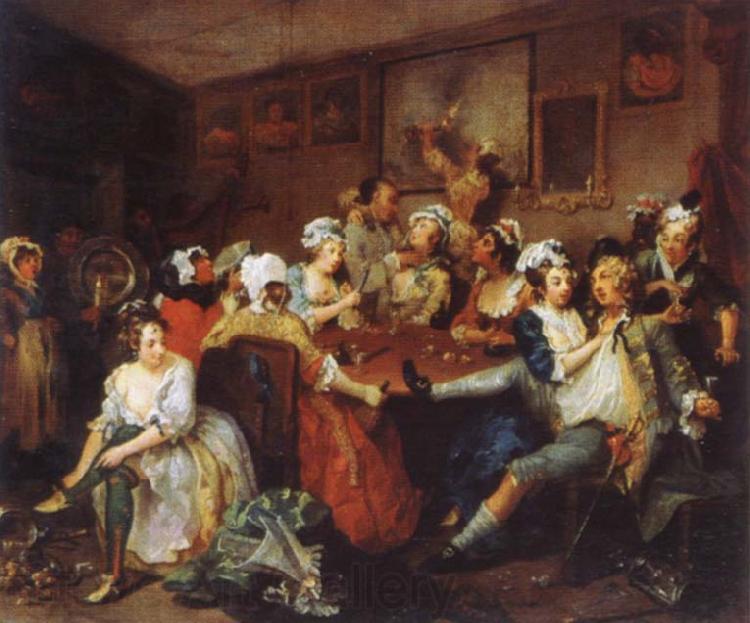 William Hogarth The Rake-s Progress the orgy